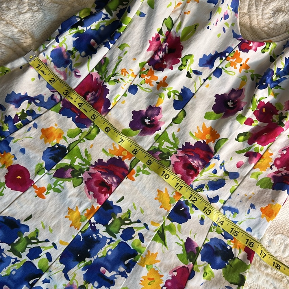 Ralph Lauren summer flare stretch dress floral sz 10 - Picture 12 of 12